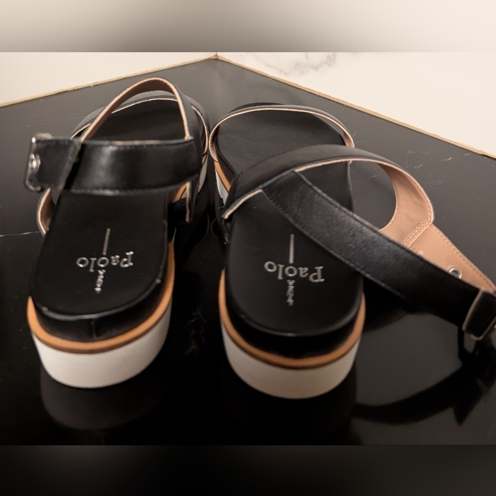 Linea Paolo Black Strap Open-Toe Sandals Size 8M NWT MSRP $89.95 - Picture 6 of 7
